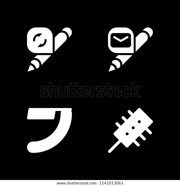 hair salon, blade, pencil and\
pencil icons set. Vector graphic design for web and\
application