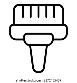 Hair salon brush icon outline vector. Beauty cut. Woman tool