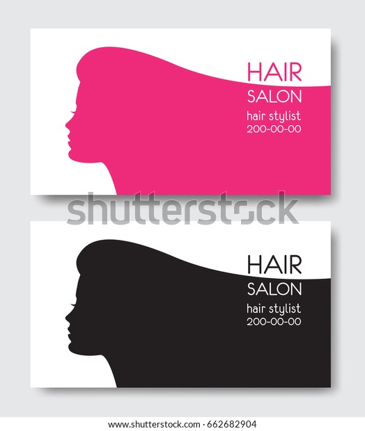 Hair Salon Business Card Templates Beautiful Stock Vector Royalty