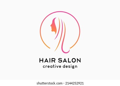 Hair Salon Hair Care Logo Design Stock Vector (Royalty Free) 2144252921 ...