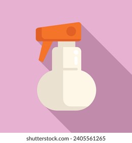 Hair salon care sprayer icon flat vector. Female beauty. Wash salon paint
