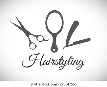 Hair Salon digital design, vector illustration eps 10.