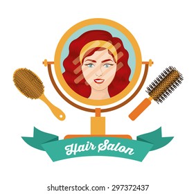 Hair Salon digital design, vector illustration eps 10