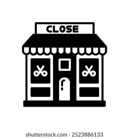 Hair Salon Glyph Icon, Vector illustration