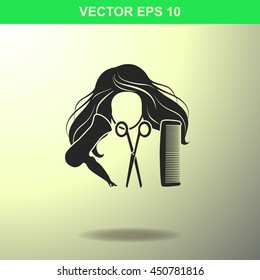 Hair salon icon. Illustration for business.