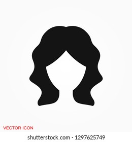 Hair salon icon logo, vector illustration, sign symbol for design