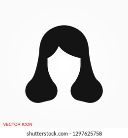 Hair salon icon logo, vector illustration, sign symbol for design