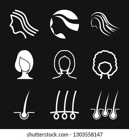 Hair salon icon logo, vector illustration, sign symbol for design