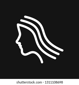 Hair salon icon logo, vector illustration, sign symbol for design
