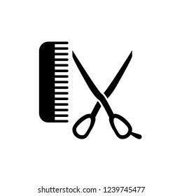 hair salon icon vector. barbershop icon glyph style