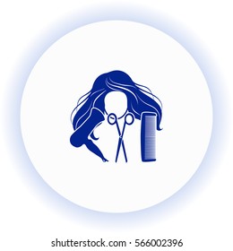 Hair salon  icon. Vector design. 