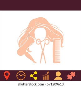 Hair salon  icon. Vector design.