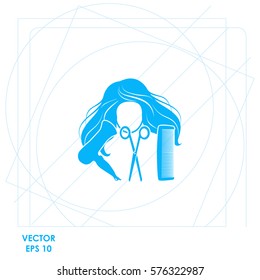 Hair salon  icon Vector design.