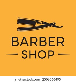 Hair salon logo. Barber shop, retro and vintage style, design.