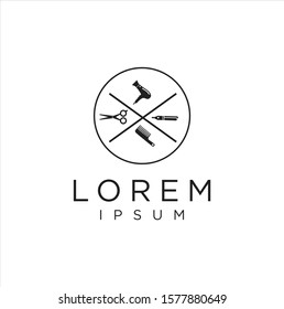 Hair Salon Logo . Beauty Salon Logo Girl  . Woman Stylish Hair Logo Trendy .