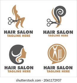 hair salon logo emblem style