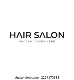 Friseur-Logo, Vektorvorlage, Salon, Friseur-Logo, Friseur-Typografie-Logo. 