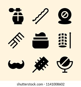 hair salon, hair salon, mirrors and spray bottle icons set. Vector graphic design for web and application