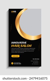 Hair Salon and skin care social media story or web banner template