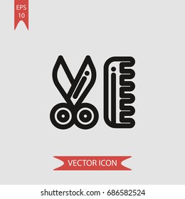 Hair salon vector icon, illustration symbol