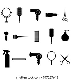 Hair salon vector icon set