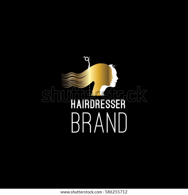 Hair Salon Vector Logo Design Template Stock Vector Royalty Free