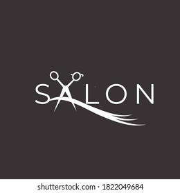 Hair salon vector logo. Hair stylist emblem. Beauty salon sign