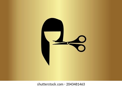 Hair Saloon Basic and elegant minimal artistic design initial based Icon logo-vector