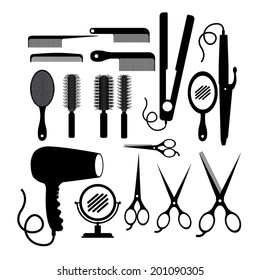 Hair saloon design over white background, vector illustration