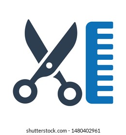 Hair saloon flat vector icon