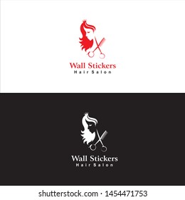 Hair saloon logo in vector