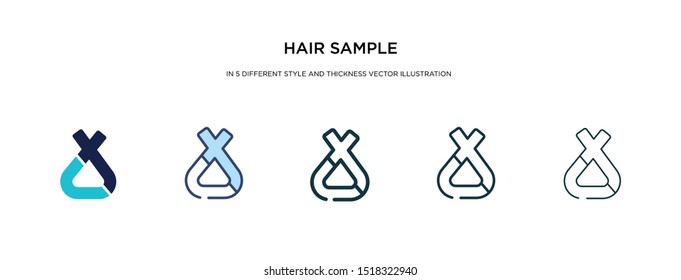 hair sample icon in different style and thickness vector illustration. two colored and black hair sample vector icons in filled, outline, line, stroke style can be used for web, mobile, ui