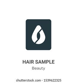 Hair sample vector icon on white background. Flat vector hair sample icon symbol sign from modern beauty collection for mobile concept and web apps design.