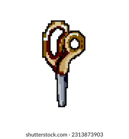 hair scissor cut game pixel art retro vector. bit hair scissor cut. old vintage illustration