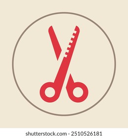 Hair Scissor trendy icon righteous abstract vector illustration colorful artwork beautiful design.eps