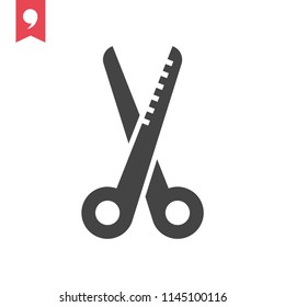 Hair scissor vector icon