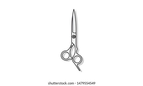 Hair Scissors flat design vector illustration