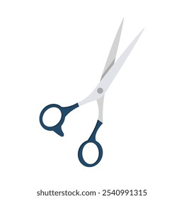 Hair scissors flat vector and glyph design isolated on white background