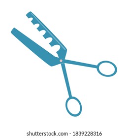 Hair scissors. Hairdresser tool flat isoleted vector icon