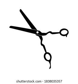 Hair scissors. Hairdresser tool simple isoleted vector icon