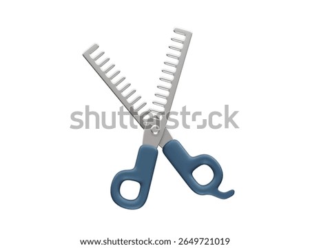 Hair Scissors icon 3d rendering illustration