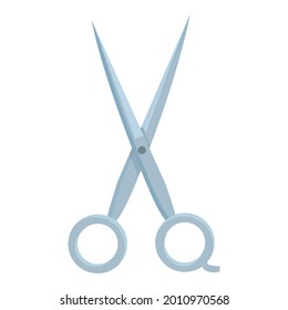 Hair scissors icon cartoon vector. Haircut stylist. Barber salon cut