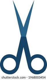 Tijeras de pelo, ilustración de icono, vector sobre fondo blanco