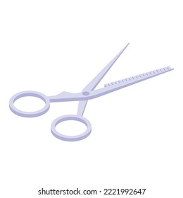 Hair scissors icon isometric vector. Beauty salon. Makeup woman