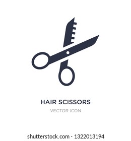 hair scissors icon on white background. Simple element illustration from Beauty concept. hair scissors sign icon symbol design.
