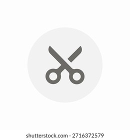 Vector de signo de icono de tijeras para el cabello