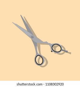 Hair scissors icon, vector illustration design. Barbershop objects collection.