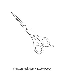 Hair scissors icon, vector illustration design. Barbershop objects collection.