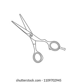 Hair scissors icon, vector illustration design. Barbershop objects collection.