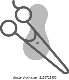 Hair scissors, illustration, vector on a white background.